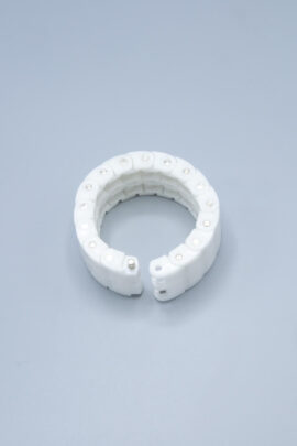 Delrin, 40 Series Chain, 16 Teeth, with Press Fit Pin